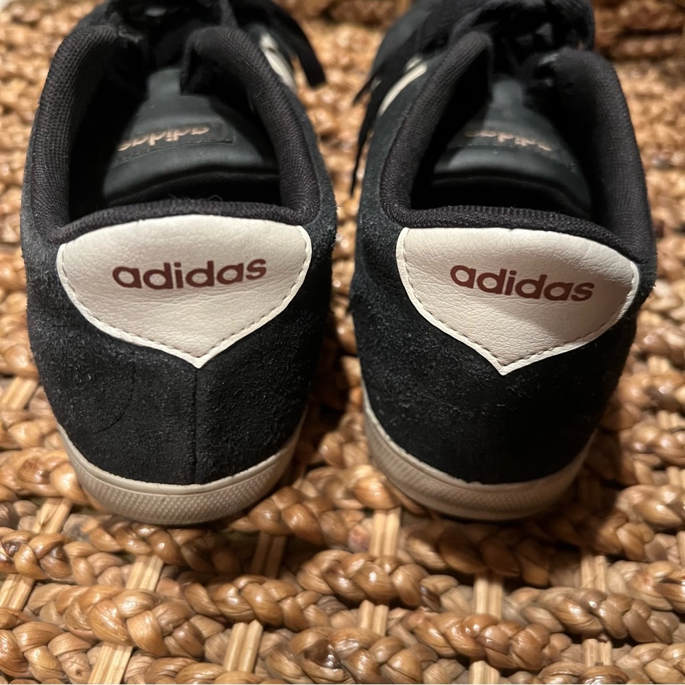 Adidas Kids Black and Cream Sneakers